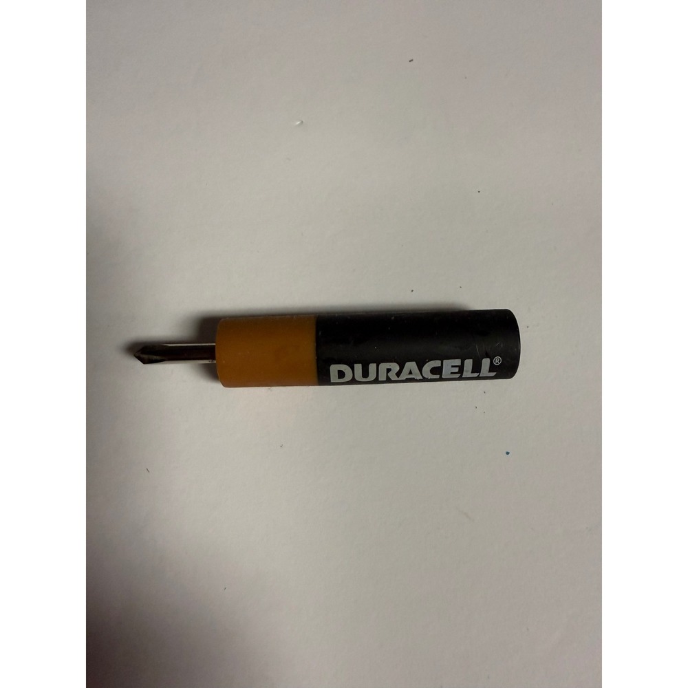 Duracell Mini Phillips Head Screwdriver Copper Top Battery Novelty Pocket Tool